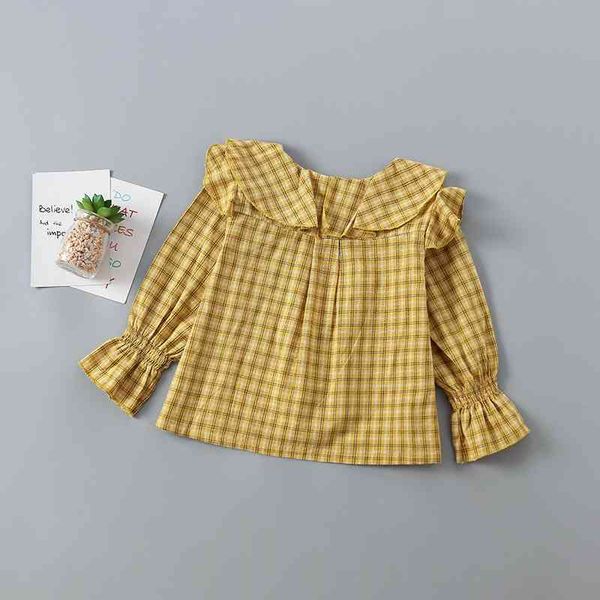 2-7 year girl clothing autumn casual fashion kid children shirt clothes solid plaid blouse 210615, White;black
2-7 year girl clothing autumn casual fashion kid children shirt clothes solid plaid blouse 210615, White;black