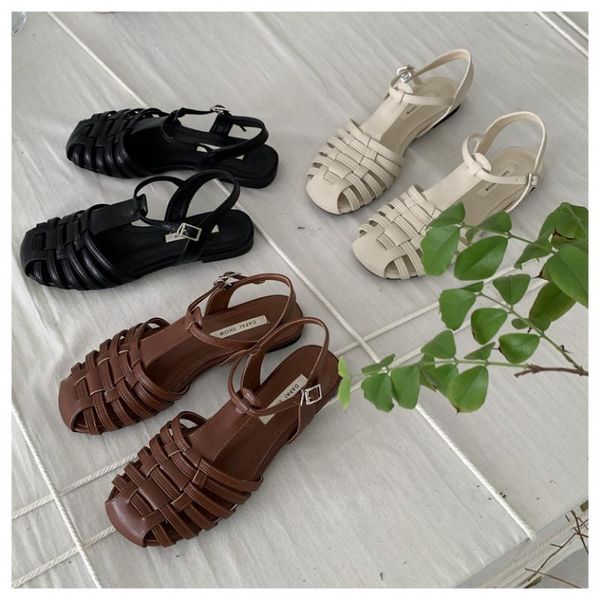 sandals 2021 fashion cross weaving narrow band women ankle strap flat casual shoes vintage gladiator beach slipper, Black
sandals 2021 fashion cross weaving narrow band women ankle strap flat casual shoes vintage gladiator beach slipper, Black