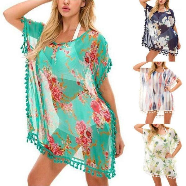women bikini swimwear tassel cover up summer beachwear loose blouse beach dress women's, White;black
women bikini swimwear tassel cover up summer beachwear loose blouse beach dress women's, White;black