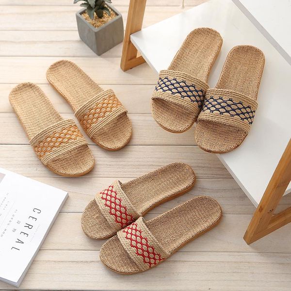 couple indoor linen slippers men/women home non-slip sandals summer fabric flip-flops ladies fouse shoes female fashion slides, Black
couple indoor linen slippers men/women home non-slip sandals summer fabric flip-flops ladies fouse shoes female fashion slides, Black