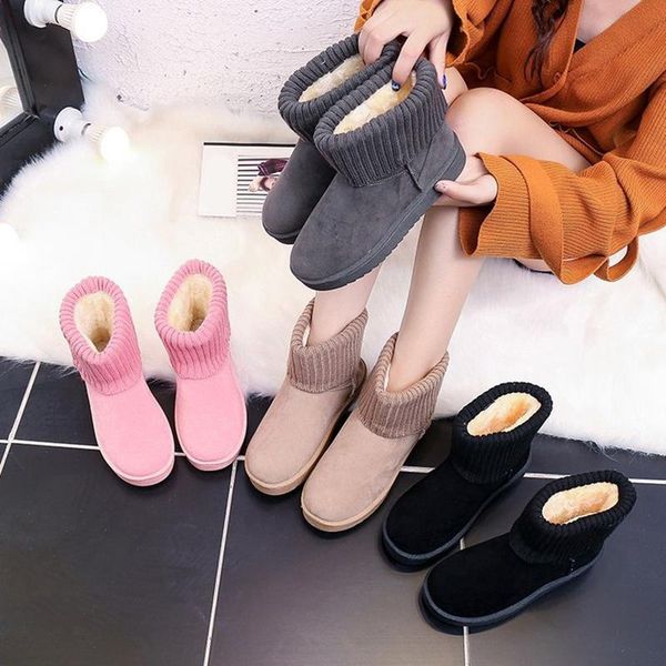 boots women's plush snow cotton-padded shoes short casual flat heel warm winter, Black
boots women's plush snow cotton-padded shoes short casual flat heel warm winter, Black