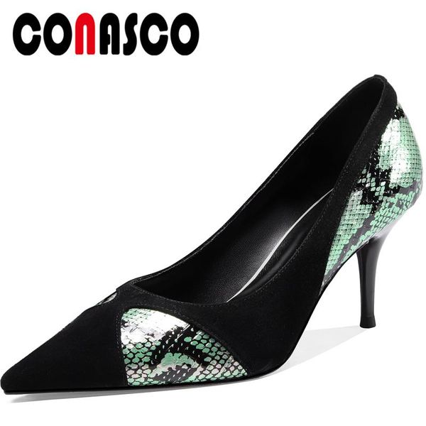 dress shoes conasco woman kid suede pumps fashion night club wedding party snake pattern thin heel pointed toe shallow, Black
dress shoes conasco woman kid suede pumps fashion night club wedding party snake pattern thin heel pointed toe shallow, Black
