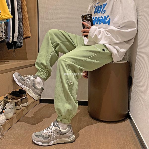 men casual pants streetwear joggers cargo trousers pocket designed loose all-match chic elastic waist male fit sweatpants men's, Black
men casual pants streetwear joggers cargo trousers pocket designed loose all-match chic elastic waist male fit sweatpants men's, Black