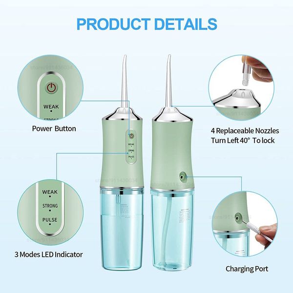 dental water jet oral irrigator dental irrigator teeth whitening dental floss water flosser 6tips 240ml portable usb home perfections
dental water jet oral irrigator dental irrigator teeth whitening dental floss water flosser 6tips 240ml portable usb home perfections