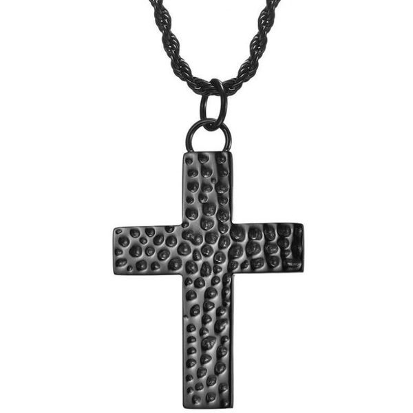 pendant necklaces european and american men's titanium steel hand hammered cross retro stainless tag necklace, Silver
pendant necklaces european and american men's titanium steel hand hammered cross retro stainless tag necklace, Silver