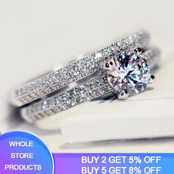 cluster rings with certificate 2 pieces ring sets / 100% original 925 sterling silver white crystal zircon wedding engagement size 4-10, Golden;silver
cluster rings with certificate 2 pieces ring sets / 100% original 925 sterling silver white crystal zircon wedding engagement size 4-10, Golden;silver