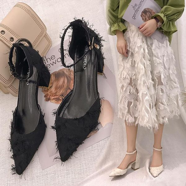 dress shoes 2021 women's spring handmade pointed toe high heels fashion ankle strap banquet pump ladies single, Black
dress shoes 2021 women's spring handmade pointed toe high heels fashion ankle strap banquet pump ladies single, Black