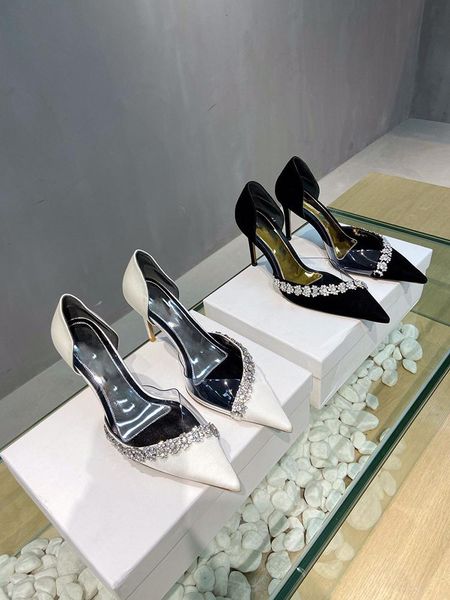 sandals 2022 summer brand shiny crystal chain pvc silk stitching women's leather pointed toe street ladies party shoes, Black
sandals 2022 summer brand shiny crystal chain pvc silk stitching women's leather pointed toe street ladies party shoes, Black