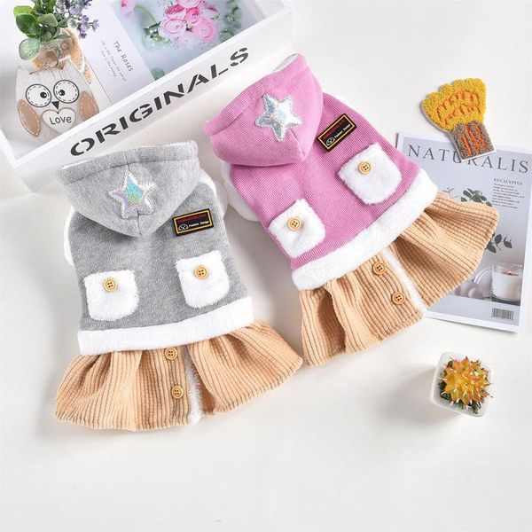 dog apparel 2021 dresses for autumn and winter warm two feet clothes pet cute princess style fake two-piece hooded small dress
dog apparel 2021 dresses for autumn and winter warm two feet clothes pet cute princess style fake two-piece hooded small dress