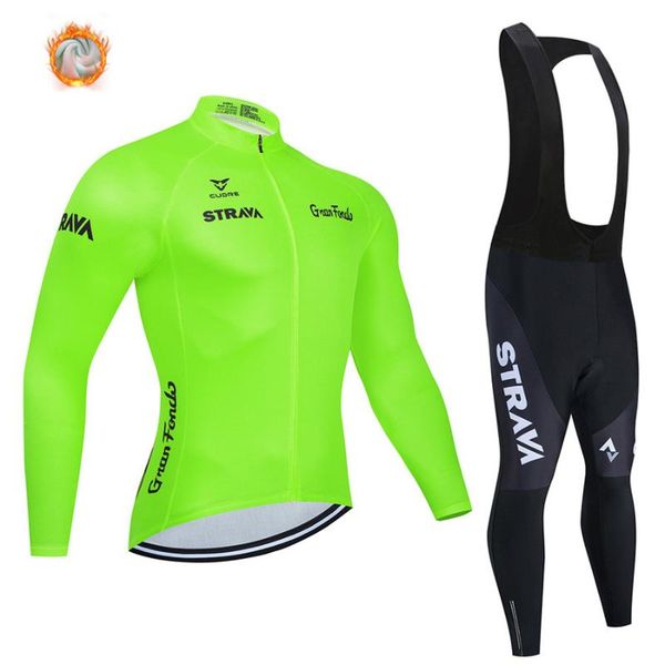 cycling jersey mtb bicycle team shirts males' long sleeve bike wear winter warm premium suit clothing racing sets, Black;blue