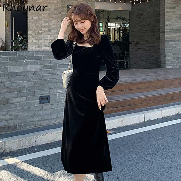 casual dresses velvet women french style tender lady retro solid simple midi vestdios autumn long sleeve female feminine leisure party, Black;gray
casual dresses velvet women french style tender lady retro solid simple midi vestdios autumn long sleeve female feminine leisure party, Black;gray