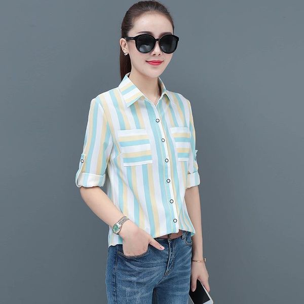 women's blouses & shirts korean office lady women striped chiffon plus size xxl blusas femininas elegante womens and, White
women's blouses & shirts korean office lady women striped chiffon plus size xxl blusas femininas elegante womens and, White