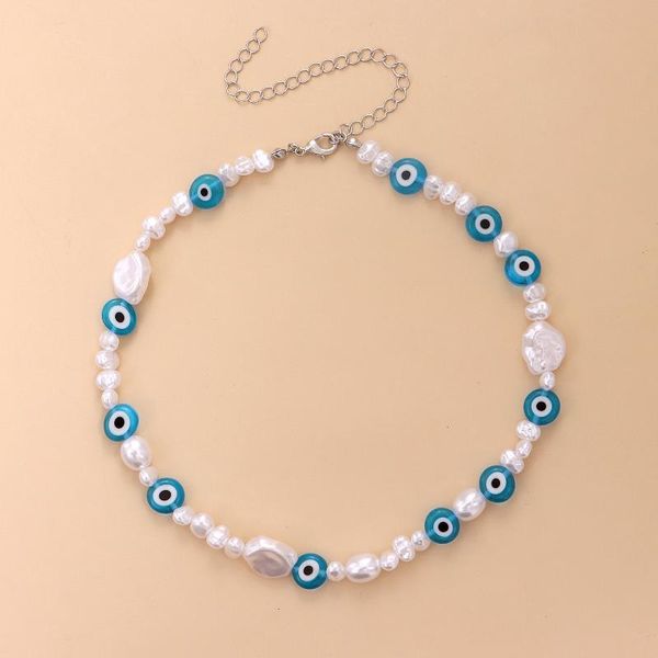 chokers korean irregular pearl turkish evil eye beads choker necklaces for women clavicle chain colorful neck jewelry girls party collar, Golden;silver
chokers korean irregular pearl turkish evil eye beads choker necklaces for women clavicle chain colorful neck jewelry girls party collar, Golden;silver