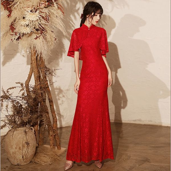 2021 chinese traditional cheongsam women qipao dress long robes female party elegant lady vintage bodycon mermaid clothing 12472, Red
2021 chinese traditional cheongsam women qipao dress long robes female party elegant lady vintage bodycon mermaid clothing 12472, Red
