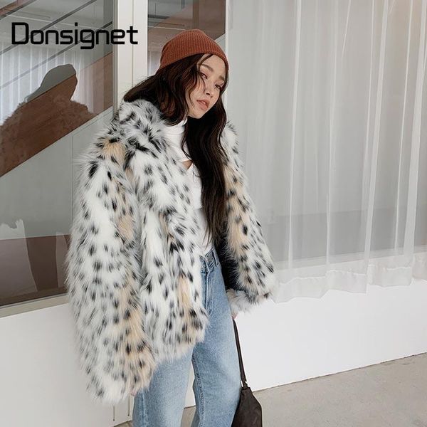 women's fur & faux winter coat women young short leopard print furry loose donsignet, Black
women's fur & faux winter coat women young short leopard print furry loose donsignet, Black