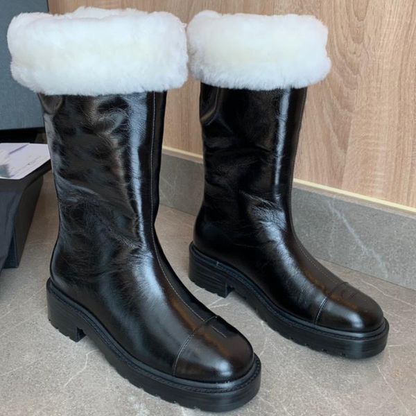 boots kmeioo winter warm med-calf furry short wool round toe snow for women basic low heels, Black
boots kmeioo winter warm med-calf furry short wool round toe snow for women basic low heels, Black