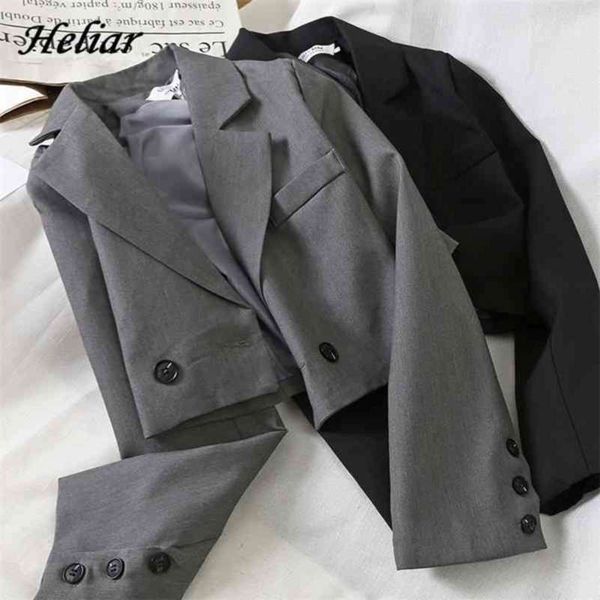 heliar women jackets long sleeve japan vintage jk suits with buttons cropped for autumn 210922, Black;brown
heliar women jackets long sleeve japan vintage jk suits with buttons cropped for autumn 210922, Black;brown