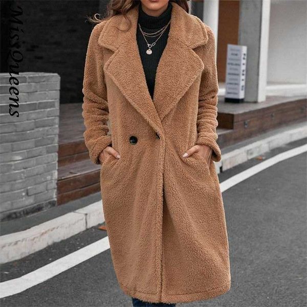 women faux fur long coats autumn winter soft warm plush thicken teddy jackets ladies stylish elegant loose outerwear 211130, Black
women faux fur long coats autumn winter soft warm plush thicken teddy jackets ladies stylish elegant loose outerwear 211130, Black