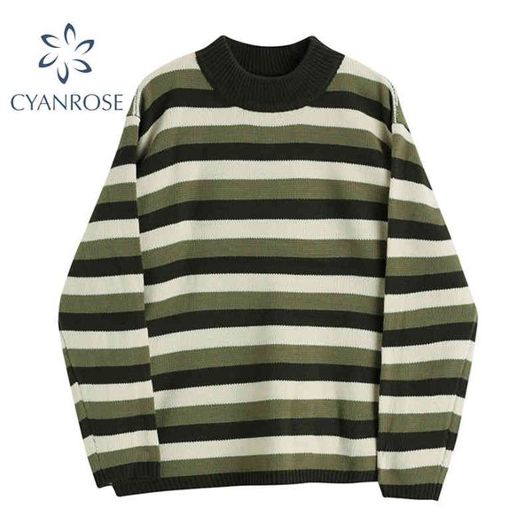 striped oversized knitted sweater and knit vintage pullover long sleeve spring stylish harajuku casual ins knitwear 210417, White;black
striped oversized knitted sweater and knit vintage pullover long sleeve spring stylish harajuku casual ins knitwear 210417, White;black