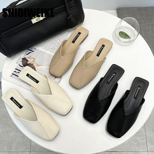 women square toe slippers low heel outdoor ladies flat slides mules shoes casual loafer summer, Black
women square toe slippers low heel outdoor ladies flat slides mules shoes casual loafer summer, Black
