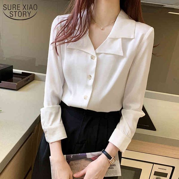 korean satin long sleeve blouse women suit collar solid singel breasted loose women's shirt simple ol blusas plus size 2xl 11343 210508, White
korean satin long sleeve blouse women suit collar solid singel breasted loose women's shirt simple ol blusas plus size 2xl 11343 210508, White