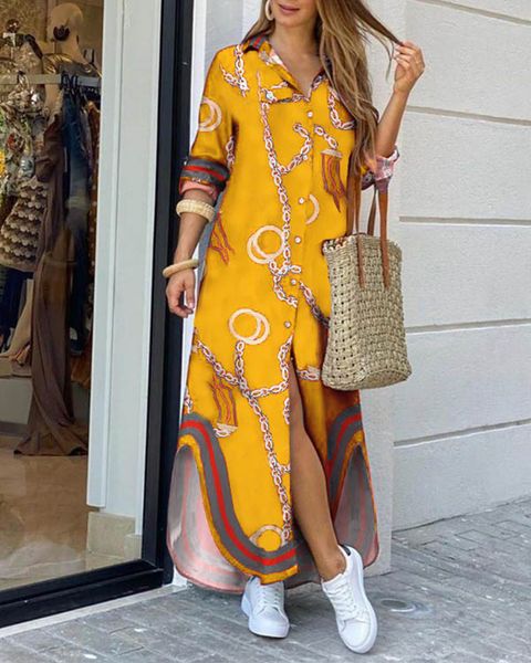 cn975 fashionable shirt-style button dress ladies casual long street dress large size loose home commuter print dress women, Black;gray
cn975 fashionable shirt-style button dress ladies casual long street dress large size loose home commuter print dress women, Black;gray