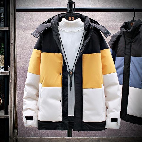 thicken men's down jacket patchwork hooded warm parka men casual waterproof windproof winter coat male windbreaker coats 3xl 4xl, Black
thicken men's down jacket patchwork hooded warm parka men casual waterproof windproof winter coat male windbreaker coats 3xl 4xl, Black