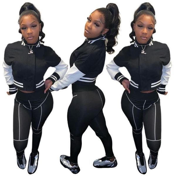 women's two piece pants 2 sets outfit tight fitting jogger striped autumn winter legging tracksuits, White
women's two piece pants 2 sets outfit tight fitting jogger striped autumn winter legging tracksuits, White
