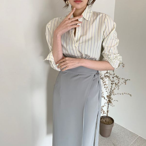 ol elegant basic striped shirt women autumn fashion chic loose blouses long sleeve lapel shirts femme blusas 210421, White
ol elegant basic striped shirt women autumn fashion chic loose blouses long sleeve lapel shirts femme blusas 210421, White
