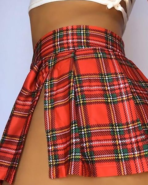 japanese night party plaid bottoms high split mini skirts womens preppy scottish grid skirts clubwear beach micro skirt d30, Black
japanese night party plaid bottoms high split mini skirts womens preppy scottish grid skirts clubwear beach micro skirt d30, Black