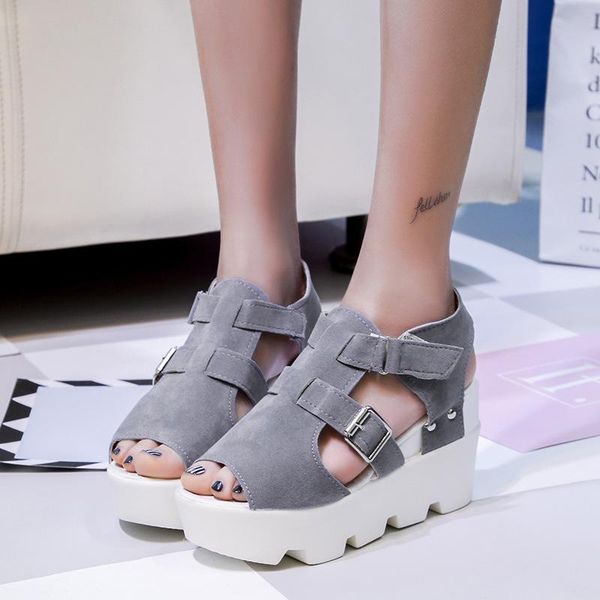 women sandals 2021 fashion summer soft leather platform women's wedges high heels open toe casual shoes, Black
women sandals 2021 fashion summer soft leather platform women's wedges high heels open toe casual shoes, Black