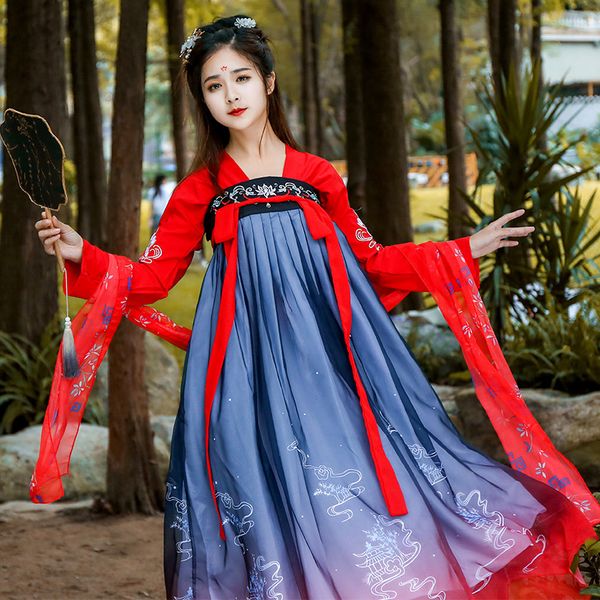 traditional hanfu for women oriental ancient dance costume folk festival outfit fairy stage performance clothes d009, Black;red
traditional hanfu for women oriental ancient dance costume folk festival outfit fairy stage performance clothes d009, Black;red
