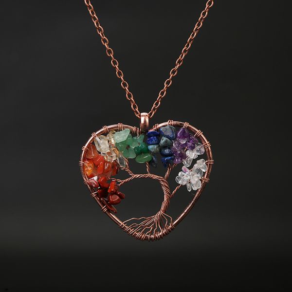 antique copper wire heart shape life of tree natural stone pendant necklace handmade gemstone necklaces jewelry, Silver
antique copper wire heart shape life of tree natural stone pendant necklace handmade gemstone necklaces jewelry, Silver