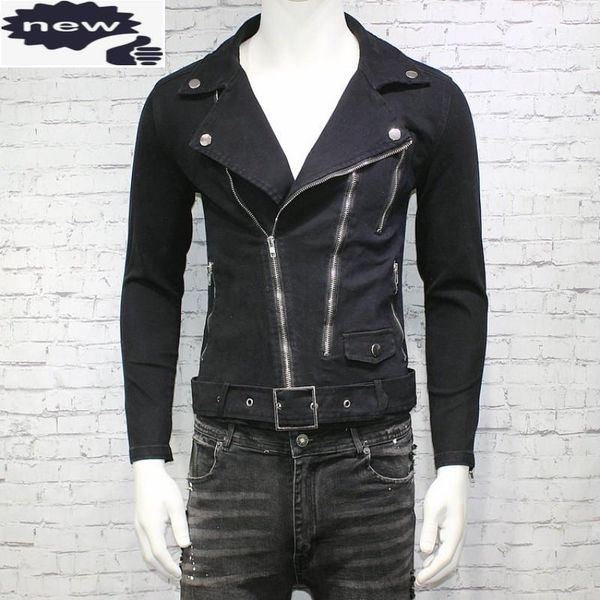 men's jackets spring brand moto biker stretchy mens denim korean zipper vintage slim fit casual male short outerwear coats, Black;brown
men's jackets spring brand moto biker stretchy mens denim korean zipper vintage slim fit casual male short outerwear coats, Black;brown