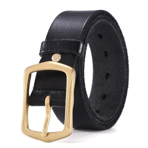 belts men's first layer cowhide belt luxury designer brand pure copper buckle simplicity casual all-match jeans waistband, Black;brown
belts men's first layer cowhide belt luxury designer brand pure copper buckle simplicity casual all-match jeans waistband, Black;brown