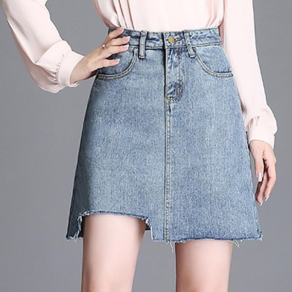 2021summer korean denim skirt high waist slimming plus size simple all-match casual women a-line bag hip skirts, Black
2021summer korean denim skirt high waist slimming plus size simple all-match casual women a-line bag hip skirts, Black