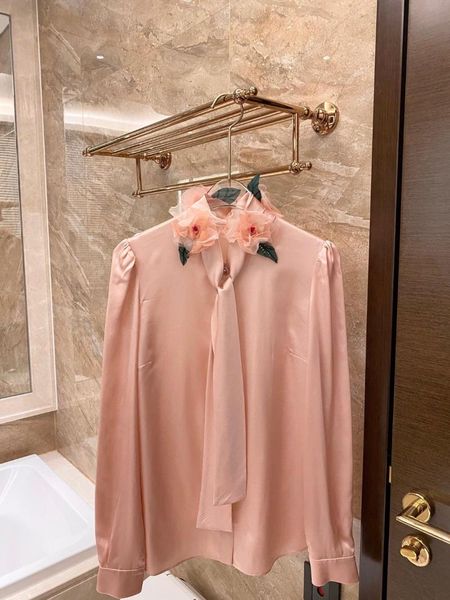 women's blouses & shirts 2021 spring clothes sweet style puff sleeve lace up bow women shirt real silk fashion appliques pink bl, White
women's blouses & shirts 2021 spring clothes sweet style puff sleeve lace up bow women shirt real silk fashion appliques pink bl, White