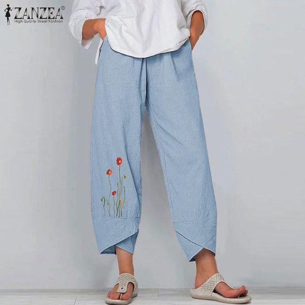 women's pants & capris zanzea women floral embroidery autumn vintage cotton linen trousers loose turnip palazzo streetwear casual harem, Black;white
women's pants & capris zanzea women floral embroidery autumn vintage cotton linen trousers loose turnip palazzo streetwear casual harem, Black;white