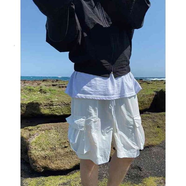 men's shorts summer drawstring fashion black white casual men streetwear loose hip-hop pocket cargo mens m-xl b65q, White;black
men's shorts summer drawstring fashion black white casual men streetwear loose hip-hop pocket cargo mens m-xl b65q, White;black