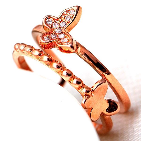 cluster rings rose gold color woman ring temperament female wild fashion butterfly inlaid crystal zircon opening hand jewelry, Golden;silver
cluster rings rose gold color woman ring temperament female wild fashion butterfly inlaid crystal zircon opening hand jewelry, Golden;silver