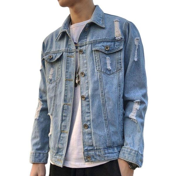 men's jackets ripped hole blue male korean student handsome clothes spring autumn brand clothing cowboy streetwear denim jacket, Black;brown
men's jackets ripped hole blue male korean student handsome clothes spring autumn brand clothing cowboy streetwear denim jacket, Black;brown