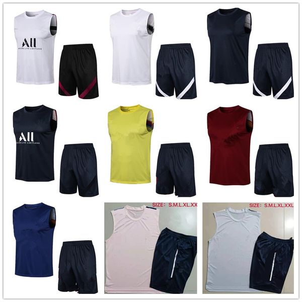men football training kit 2122 summer sleeveless shirt shorts soccer vest jogging tracksuits suit, Black
men football training kit 2122 summer sleeveless shirt shorts soccer vest jogging tracksuits suit, Black