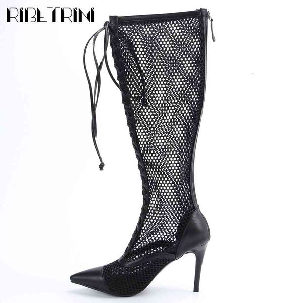 boots ladies brand mid-calf mesh shoes pointed toe women wild high thin heels summer boots, Black
boots ladies brand mid-calf mesh shoes pointed toe women wild high thin heels summer boots, Black