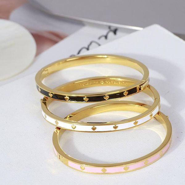 bangle fashion jewelry simple enamel color glazed poker heart openable bracelet support mixed women stainless steel, Black
bangle fashion jewelry simple enamel color glazed poker heart openable bracelet support mixed women stainless steel, Black