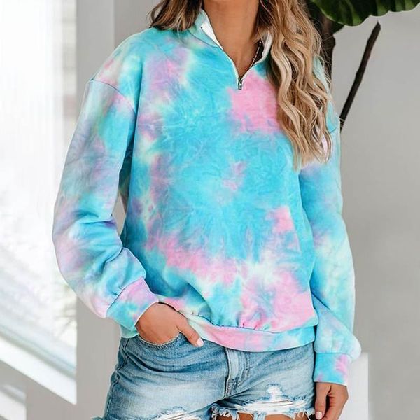 women's hoodies & sweatshirts fashion 2021 autumn sweatshirt women tie dye printed o neck zipper casual sport long sleeve pullovers plu, Black
women's hoodies & sweatshirts fashion 2021 autumn sweatshirt women tie dye printed o neck zipper casual sport long sleeve pullovers plu, Black