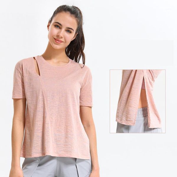 yoga outfit 2021 women's short sleeve side open loose shirts fitness gym running tank with good quality tee
yoga outfit 2021 women's short sleeve side open loose shirts fitness gym running tank with good quality tee