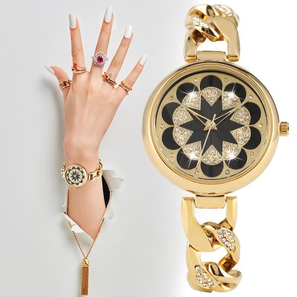 wristwatches premium quartz analog watch for women exquisite diamond flower shape watches bracelet bangle female luxury ladies gift, Slivery;brown
wristwatches premium quartz analog watch for women exquisite diamond flower shape watches bracelet bangle female luxury ladies gift, Slivery;brown