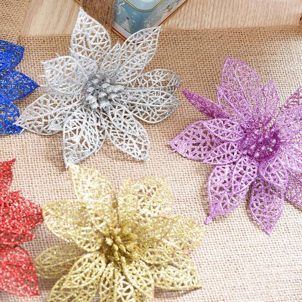 christmas decorations 15cm glitter artificial flowers diy fake home wedding xmas party decor for tree flower head year kk
christmas decorations 15cm glitter artificial flowers diy fake home wedding xmas party decor for tree flower head year kk