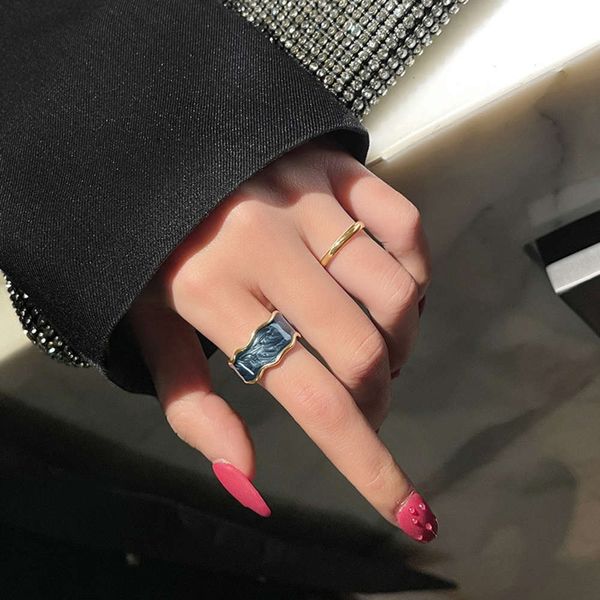 concave convex texture irregular oil dripping female mouth adjustable korean temperament minority design sense index finger ring, Black
concave convex texture irregular oil dripping female mouth adjustable korean temperament minority design sense index finger ring, Black