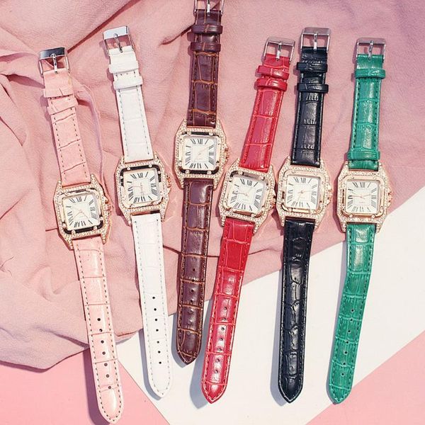 women diamond wath starry square dial braelet wathes set ladies leather band quartz wristwath female lok relogio feminino wristwatches, Slivery;brown
women diamond wath starry square dial braelet wathes set ladies leather band quartz wristwath female lok relogio feminino wristwatches, Slivery;brown